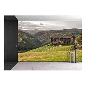 Norwegian Farmhouse Shed in Autumn - Canvas Art Wall Decor - 66"x96"