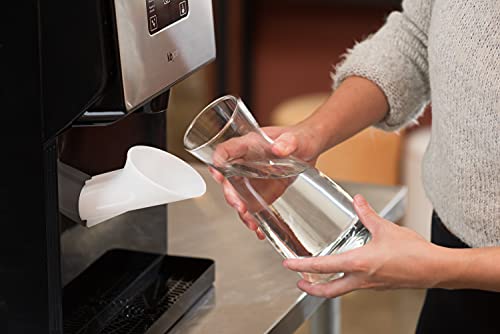 KBice Self Dispensing Countertop Nugget Ice Maker, Crunchy Pebble Sonic Ice Maker's Produces Max 30 lbs of Nugget Ice per Day, Stainless Steel Display Panel