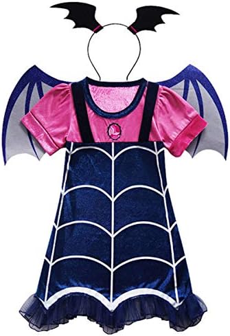 LENSEN Tech Girls Vampirina Costume Outfit Halloween Dress Up