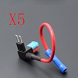 Etopars 5 X Car Vehicle 12V 24V Car Motor Add-a-circuit MICRO2 ATR Fuse Holder Adapter 15A