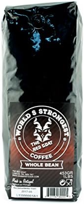 The Red Goat Original Ground Coffee, the World's Strongest Coffee - 16 Ounce Bag (Whole Bean)