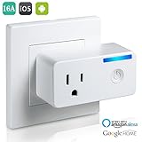 WiFi Smart Plug Outlet with Energy Monitoring, No Hub Required, Works with Amazon Alexa Echo and Google Assistant, High Electrical Load Up-to 16A 1700W, Bropang Wireless Outlet Wi-Fi Plug P2 (1 Pack)