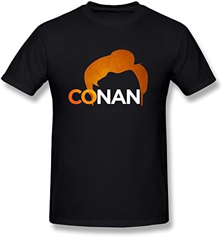 SUAMDAN Men's Conan Christopher O'brien T Shirt Black