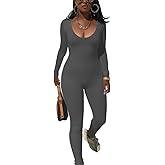 Mrskoala Jumpsuits for Women Casual One Piece Long Sleeve Sexy Romper