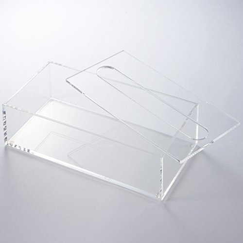 MUJI Clear Acrylic Bathroom Facial Tissue Dispenser Box Storage Case