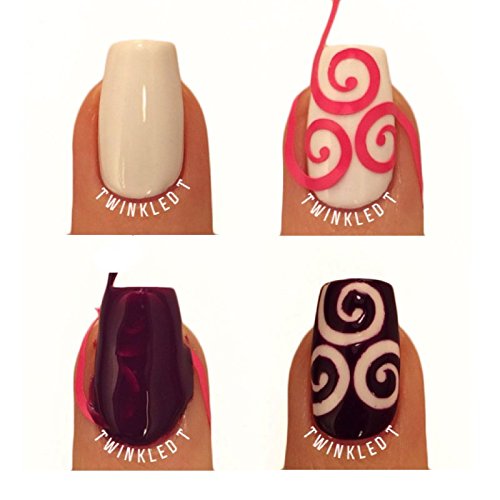 Single Chevron Stencil Nail Vinyls by Twinkled T - 1 Sheet of 36 Stencils