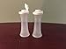 Tupperware Small Hourglass Salt and Pepper Shakers Clear with White Seals and Lids