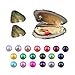 Oyster Pearl Wholesale Freshwater Cultured Pearl Inside Oyster with Necklace Oyster Pearl Bulk Love Wish Pearl for Jewelry Making with 6.5-7.5mm Round Pearls Inside (10 PCS/lot)