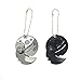 ZHU YU CHUN Stainless Steel Folding Pocket Knifes Coin Shaped Keychain, Fun Gifts, Outdoor Survival Tools(Pack of 2) (Black,Silver)