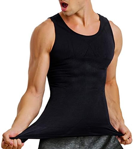 MOLUTAN Mens Compression Shirt Slimming 