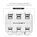 6 Port USB Charger, BlitzWolf 50W/10A 2.4amp Max Each Desktop Charging Hub Power3S for iPhone 6 6s Plus, iPad Pro Mini, Samsung Galaxy S4 S5 S6 Note 4 5, Nexus Sony HTC