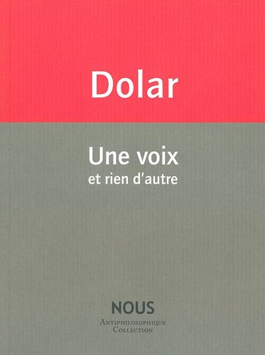 Une  voix et rien d'autre