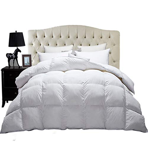All-Seasons-Lightweight-Goose-Down-Comforter-King-Size-Hypo-allergenic-Duvet-Insert-100-Cotton-Shell-600-Thread-Count-600-Fill-Power-with-8-Corner-Tabs