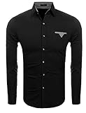 Hasuit Men's Classic Slim Fit Fashion Long Sleeve Dress Shirt Casual Shirts