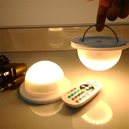 RGB LED Under Table Light Multi Colors Changing Battery Powered Wireless Remote Control Wedding Decoration Lamp for Outdoor Camping Indoor Party Event Birthday Banquet Receptions Illumination
