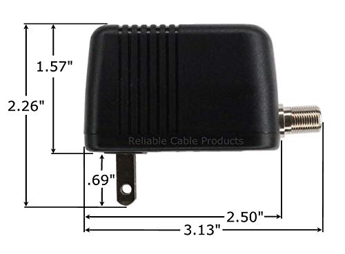 Power Supply, PCT APA1260315URH OEM Wall Mount Coax Power Adapter for CATV Drop Amplifiers 15V 300mA (0.3A) with F-Type Connection, DoE Level IV Rated - Thumbnail 2