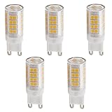 G9 LED Bulb, MEILI 40 Watt Equivalent 6000K Daylight White G9 Base Light Bulb, 400 Lumens, Non-Dimmable, 5-Pack