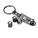 CzlpV Black Car Wheel Tire Valve Caps Tyre Stem Air Caps Keychain Styling For Volvo