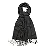 Achillea Bamboo Rayon Feel Soft Silky Pashmina Solid Shawl Wrap Scarf