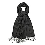 Achillea Bamboo Rayon Feel Soft Silky Pashmina Solid Shawl Wrap Scarf