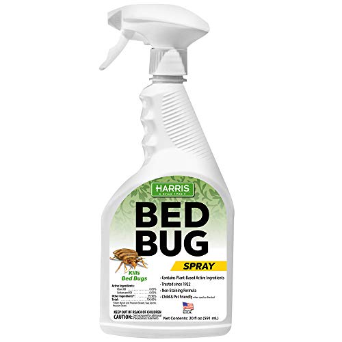 Harris Plant Based Bed Bug Killer, Fast Acting Spray With Extended Residual (20Oz) Gnatbb20