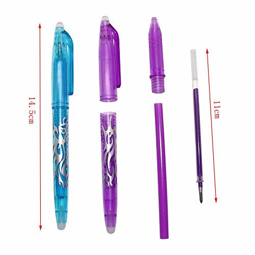 Erasable Gel Pens - 8 Color set, fine point assorted colors 8-Pack by Bild