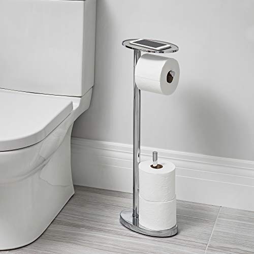 Better Living Products 54584 OVO Toilet Caddy with Tray, Chrome