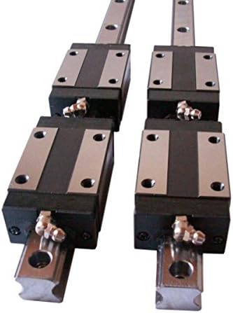 Joomen CNC Set 20-700mm 2x Linear Guideway Rail 4x Square type carriage bearing block