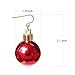 RareLove Gifts Ornament Dangle Earrings For Women Christmas Red Ball Alloy