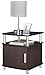 Ameriwood Home Carson End Table with Storage, Cherry/Black