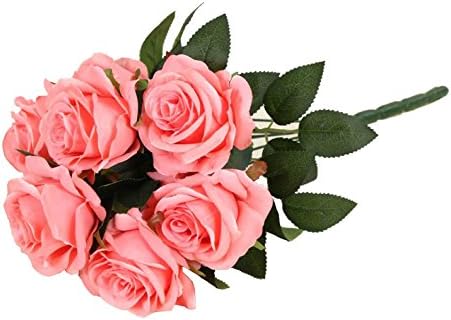 Amazon Com Moore Artificial Flower Fake Floral Rose 9 Heads