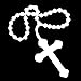 Rosary Catholic Vinyl Decal Sticker | Cars Trucks Vans Walls Laptops Cups | White | 5.5 inches | KCD1340
