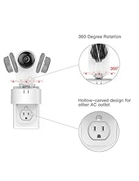 Yi Home - Soporte de pared para cámara de fotos con salida de CA de 360 grados, soporte de montaje para Yi Home Camera 1080p 720p, sin cables ni daños en la pared por KASMOTION