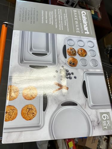 CUISINART 6PC NONSTICK BAKEWARE SET, 9,12,9,17,9,13X9, Steel