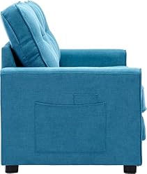 ERYE 3 Fold Upholstered Tufted Futon Sofa Bed