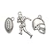 Ball Sports Charms-60pcs Alloy Ball Games Football Sports Charms for Crafting DIY Necklace Earrings Bracelet Jewelry Making Accessaries (M131)