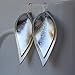 Genuine Leather & Sterling Silver Leaf Earrings // Silver on Gold // Joanna Gaines Inspired