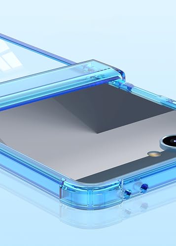 Hauw Funda Galaxy Z Flip7 5G,Funda de Teléfono Translúcida de Silicona Suave con Bisagra Ultrafina Todo Incluido Compatible con Samsung Galaxy Z Flip7 5G,Negro
