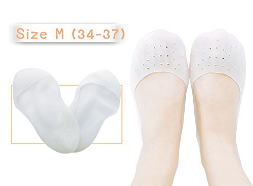 Chanan Full Length Soft Silicone gel Moisturizing Socks Dry Cracked Foot Skin Care Socks Remove Calluses Corns Plantar fasciitis Foot Heel Arch Pain Pressure Relief Cushioning Insole Sleeve. (Women's)