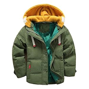 Odziezet Jongens Jassen met capuchon Gewatteerde jongensjas met capuchon voor de winter van 4-13 jaar