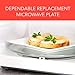 Microwave Plate Replacement, 12.4-inch Diameter Turntable Microwave Plate, Replacement Glass Tray, Durable Glass Dish for Microwave Oven, 0.9-inch Thick Microwave Glass Turntable Plate