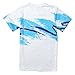 Uideazone juniors 3D Fashion Graffiti Paper Cup Short Sleeve T-shirt White,c3,Asia XXL= US XL