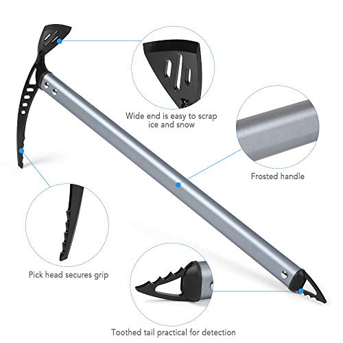 Godyluck Lightweight Ice Axe Climbing Ice Hammer Self Arrest Hiking Glacier Snowy Ice Axe 50cm / 60cm / 70cm