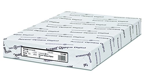 Accent Opaque, Smooth Cover White, 80lb, Letter, 8.5 x 11, 97 Bright, 250 Sheets / 1 Ream, Made in The USA