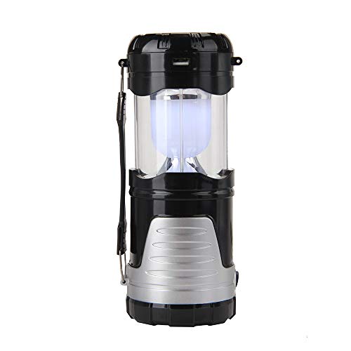 Beyonds Camping Lantern - Collapsible Outdoor Solar Camp Lamp LED Camp Light with Solar Panel USB Charger, for Hiking Tent Garden, Waterproof Tent Lamp, Fishing Lights, Portable Handheld Flashlight