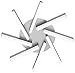 Spirelli Modern Ceiling Light Flush Mount Fixture LED Silver Aluminum 19