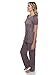 kathy ireland Women's 2 Piece Short Sleeve Top with Long Pant PJ Sleepwear Set