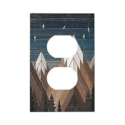 Rustic Geometric Mountain Wilderness Wood 1 Gang
