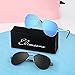 [Buy 1 Get 1] Elimoons Sunglasses for Men Women Aviator Polarized Metal Mirrored, UV400 Lens Protection