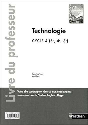 Technologie Cycle 4 5e 4e 3e Livre Du Professeur Amazon Fr Fossa Simon Karine Genco Marcel Livres